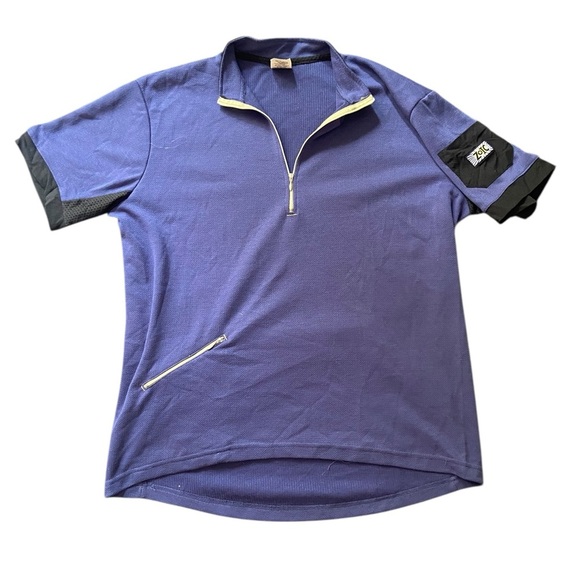 Vintage Zoic USA made Cycling Shirt Purple Back Pocket - Picture 1 of 6
